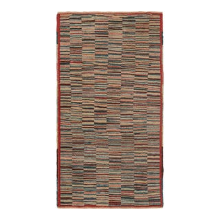 Vintage Turkish Burdur Rug With Polychromatic Striae Patterns, From Rug & Kilim For Sale