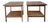 1960s Lane Mid-Century Modern Rattan Accent Tables - a Pair For Sale