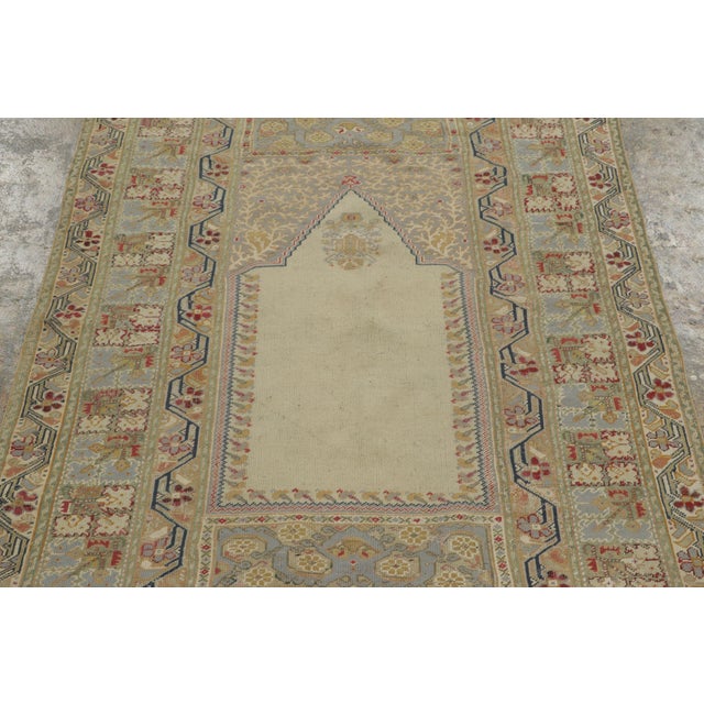 Vintage Turkish Anatolian Prayer Rug With Ivory Mihrab Design - Rug & Kilim For Sale In New York - Image 6 of 9
