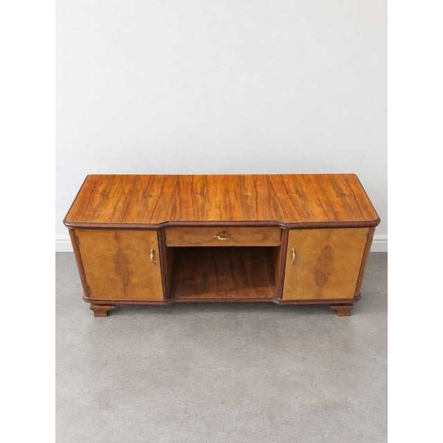 Italian Art Deco Walnut Burl Sideboard, 1930s For Sale - Image 4 of 11