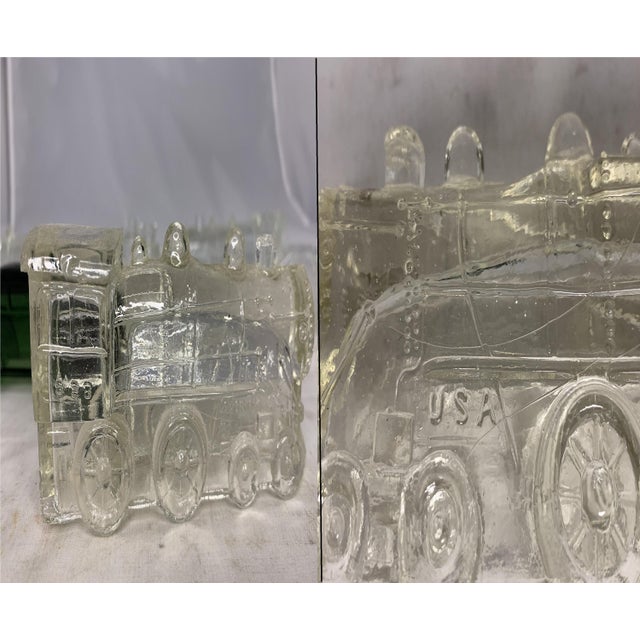 Transparent Vintage Glass Candy Container Collection: Automotive & Locomotive For Sale - Image 8 of 9