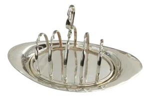 English Four Slice Silver Plate Toast Rack