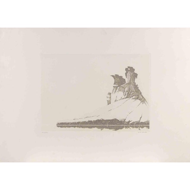 Etching on paper, realized by Gino Guida. Hand signed and numbered in pencil. Edition of 35. Very good condition. This...