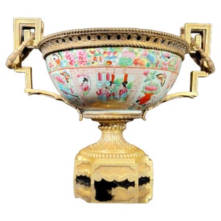 Chinese Porcelain Punch Bowl, 19th Century For Sale