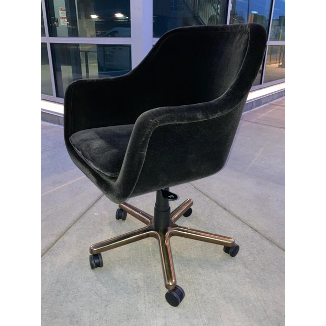 Brickel Associates Bronze Base Bumper in Black Mohair Ward Bennett For Sale - Image 4 of 12