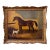 Oil on Canvas Horse and White Dog For Sale