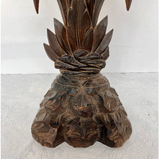 Antique French Handcrafted Wood Crucifix With Pewter Finish Figurine For Sale - Image 11 of 14