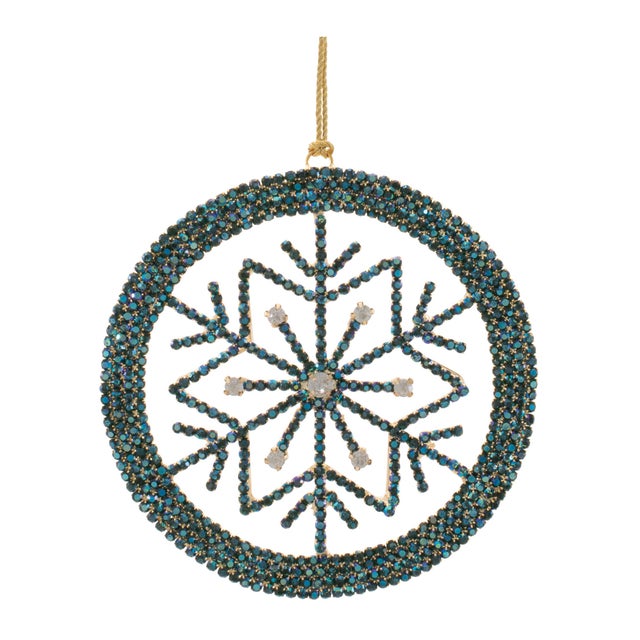 Contemporary Snowflake Ornament Set of 6  4.5"H Iron & Acrylic For Sale - Image 3 of 5