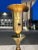 Danish Modern Walnut & Brass Torchiere Floor Lamp Manner of Gerald Thurston for Lightolier For Sale In Denver - Image 6 of 13