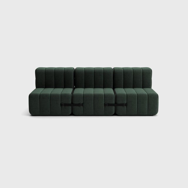 Not Yet Made - Made To Order Curt Modular Set - Flexible 3-Seater - Dama - 0061 (Dark Green) by Ambivalenz, Set of 6 For Sale - Image 5 of 5