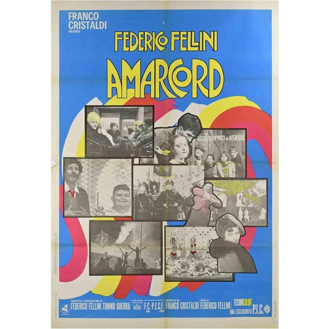1970s Vintage Italian Amarcord Poster, 1970s For Sale - Image 5 of 5