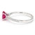 Gia 1.25 Carat Burma Ruby & Pave Diamond 18k White Gold Ring, Size 7 For Sale - Image 10 of 12