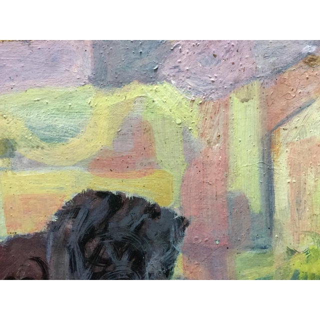 Textile 1980s Abstract Oil Painting Artist's World Kachanov Konstantin Silovich For Sale - Image 7 of 11