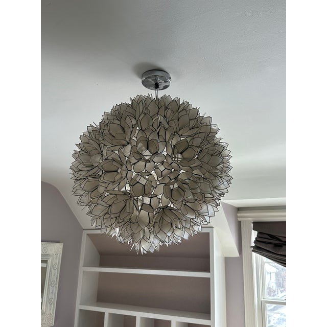 2000 - 2009 Capiz Shell Globe Chandelier – Neiman Marcus For Sale - Image 5 of 5