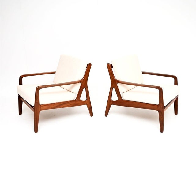 Vintage Danish Armchairs and Stool by Arne Vodder for Vamø, 1960s, Set of 3 For Sale - Image 6 of 15