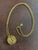 Gold Late 20th Century Givenchy Gold-Tone Mod Chain Necklace With Round Disk Ball Pendant For Sale - Image 8 of 8