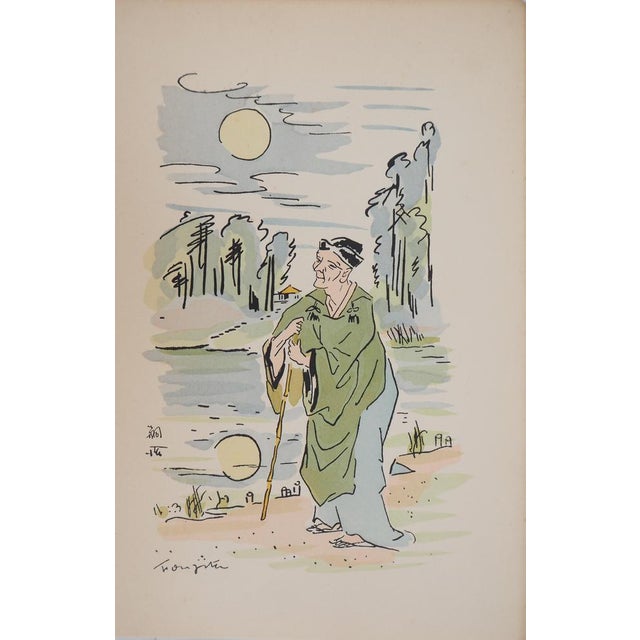Tsuguharu FOUJITA, Sage by the river, Engraving For Sale - Image 6 of 6