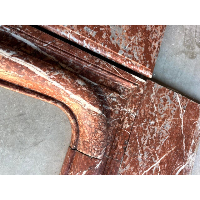 Louis XIV Style Fireplace in Red Campan Marble, 1880s For Sale - Image 16 of 18