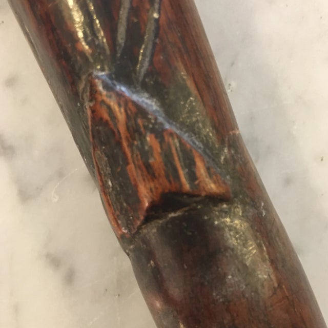 Mid 20th Century Wood Hand Carved Flute For Sale - Image 5 of 12