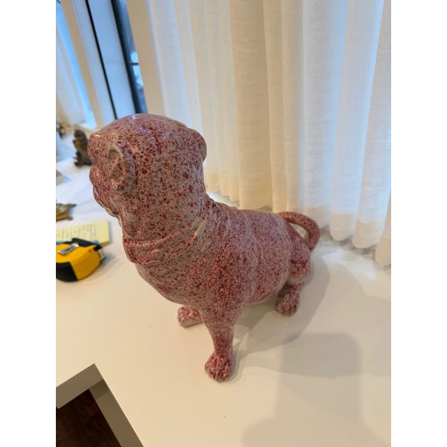 Early 20th Century Ceramic Faience Dog For Sale - Image 4 of 4