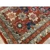 1890s Red Raspbery Geometric Tribal Antique Caucasian Zeychor Rug 3'5" X 4'7" Wool Carpet For Sale In New York - Image 6 of 6
