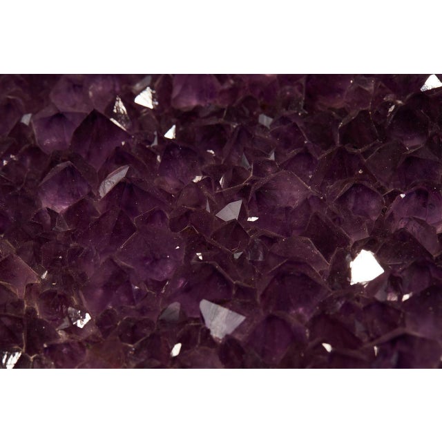 Hollywood Regency Amethyst Geode Butterfly Coffee Table For Sale - Image 3 of 12