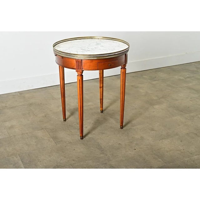 Mid 20th Century French Vintage Mahogany Gueridon Bouillotte Table For Sale - Image 5 of 11