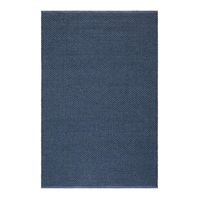 Driftwood Handmade Rug Navy Blue 8x10 For Sale