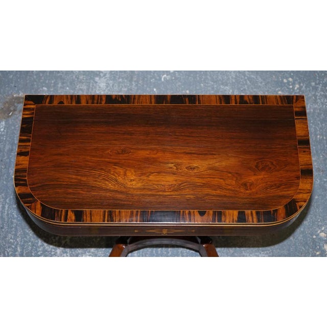 Georgian Folding Games Table with Brass Castors For Sale - Image 10 of 18