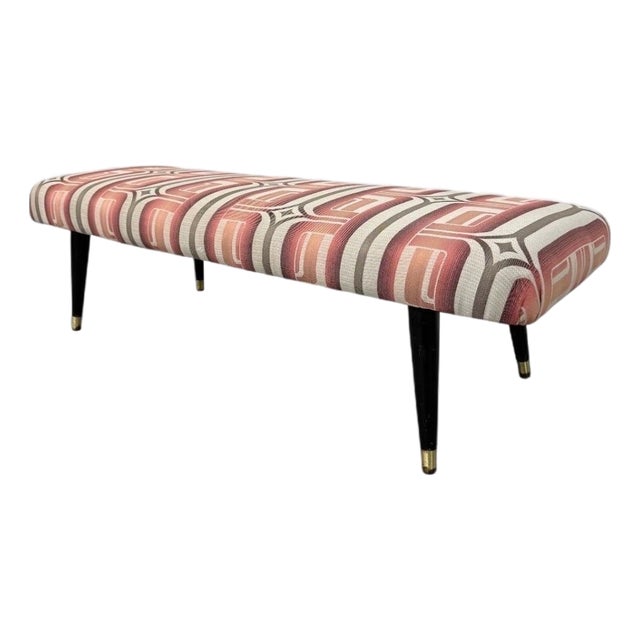 Mid-Century Modern Upholstered Window Bench For Sale