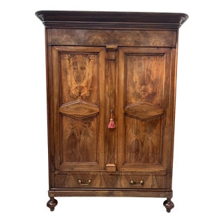 Napoleon III Style Wardrobe in Walnut, 1800s For Sale
