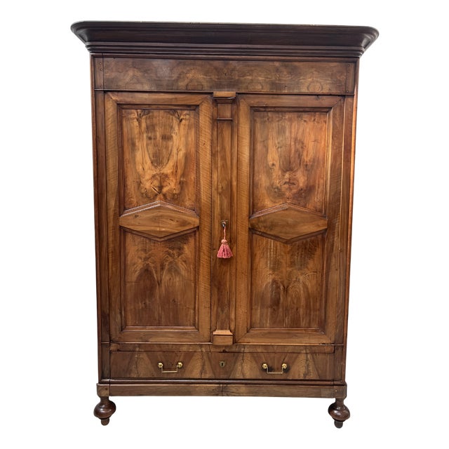 Napoleon III Style Wardrobe in Walnut, 1800s For Sale