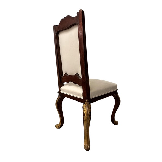 18th Century Louis XV Chairs in Carved and Gilded Wood, France, Set of 4 For Sale - Image 4 of 8
