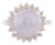 French Vintage-Inspired Star Sapphire Diamond Sunburst Cocktail Ring in 14k Gold Size 6.5 For Sale