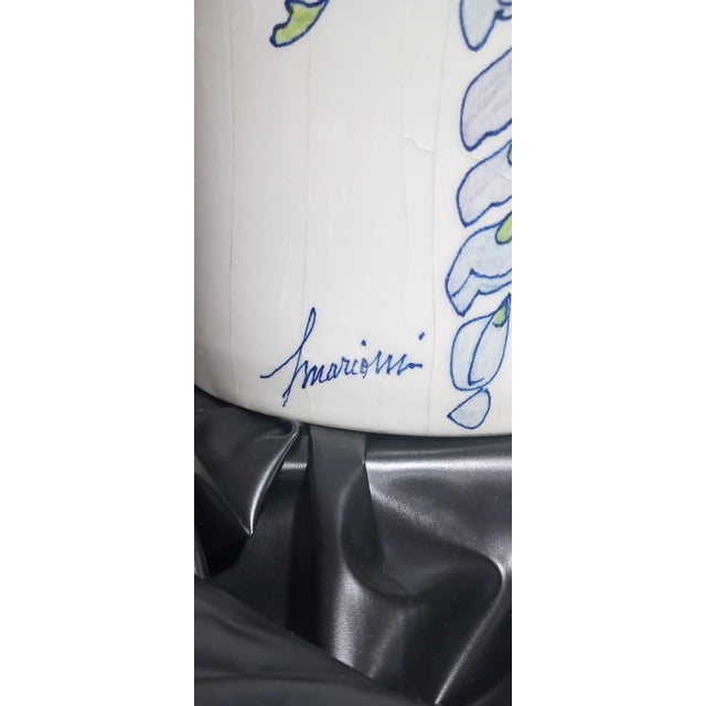 Ceramic Large Hand-Painted Vase from Cerámicas Benlloch Manises, Spain, 1980s For Sale - Image 7 of 9