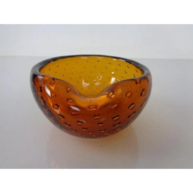 Amber Sommerso Murano Glass Ashtray, Italy, 1960s For Sale - Image 16 of 16