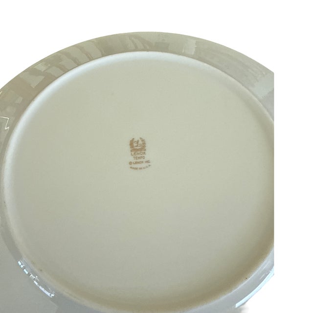 1960s Vintage Lenox Tempo Gold Geometric Salad Plate For Sale - Image 5 of 6