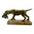 Vintage Mid-Century Brass Hunting Dog on Onyx Marble Base by New Diamond For Sale