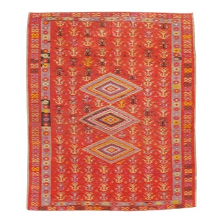 Galerie Shabab Collection Mid-20th Century Handmade Turkish Flatweave Kilim Large Room Size Carpet For Sale