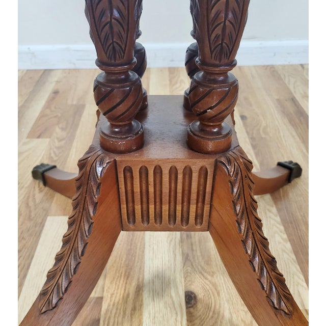 Antique Italian 19th C Exotic Inlaid Oilvewood Salon Side Table For Sale - Image 12 of 15