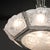Pair of Art Deco Hexagonal Frosted Glass & Nickeled Bronze Chandeliers by Degue For Sale - Image 14 of 18