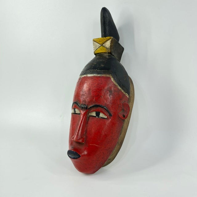 Early 20th Century Baule Red Mask Côte d'Ivoire For Sale In Denver - Image 6 of 7