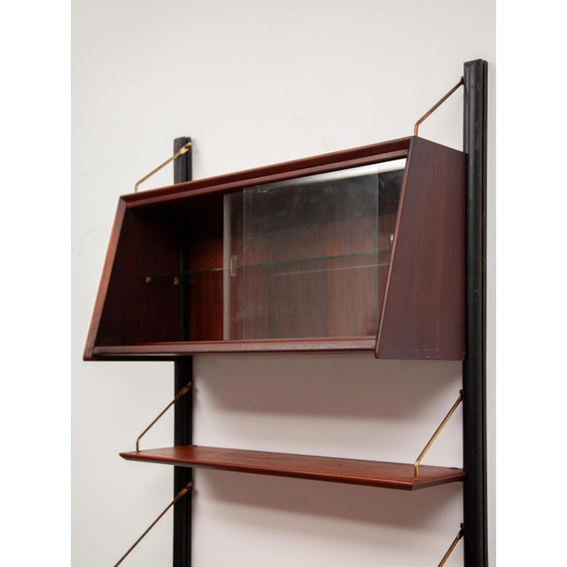 Modern Teak Wall Unit attributed to Louis Van Teeffelen for Webe, 1959 For Sale - Image 9 of 11