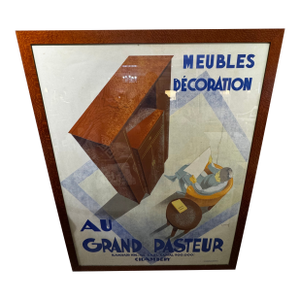 1930s Grand Pasteur Mid-Century Modern Poster