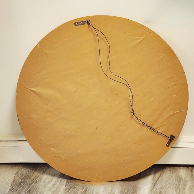 36" Large Gold Gilt Federal Acanthus Molding Wall Mirror For Sale - Image 10 of 12