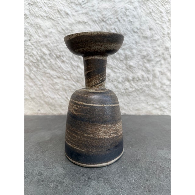 Mid-Century Modern Vintage Jane Gordon Martz Marshall Studios Candleholder Chalice Ceramic Pottery For Sale - Image 3 of 5