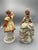 Mid 20th Century Vintage Andrea by Sadek Porcelain Courtship Couple Figurines in Blue and White, Pai For Sale - Image 5 of 9