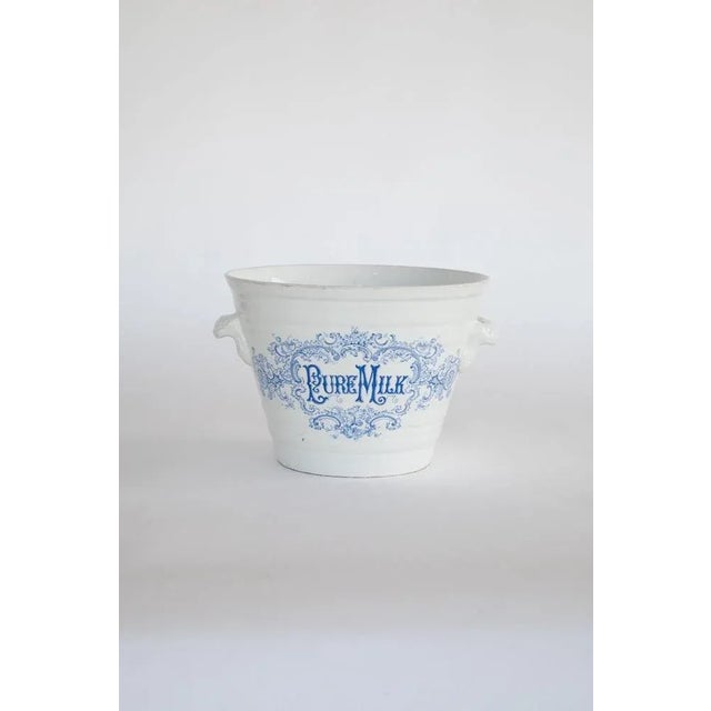 Early 19th Century Early 19th Century "Pure Milk" Ironstone Dairy Pail For Sale - Image 5 of 6