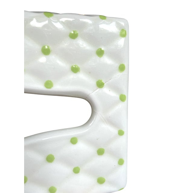 Ceramic 1970s Vintage Hollywood Regency Italian Ceramic Tissue Box Cover For Sale - Image 7 of 9