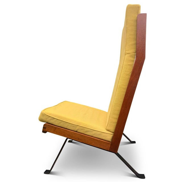 Mid-Century Teak and Ebonised Steel Shell Chairs with Upholstered Cushions in the style of Gerrit Rietveld, 1960s, Set of 2 For Sale - Image 14 of 18